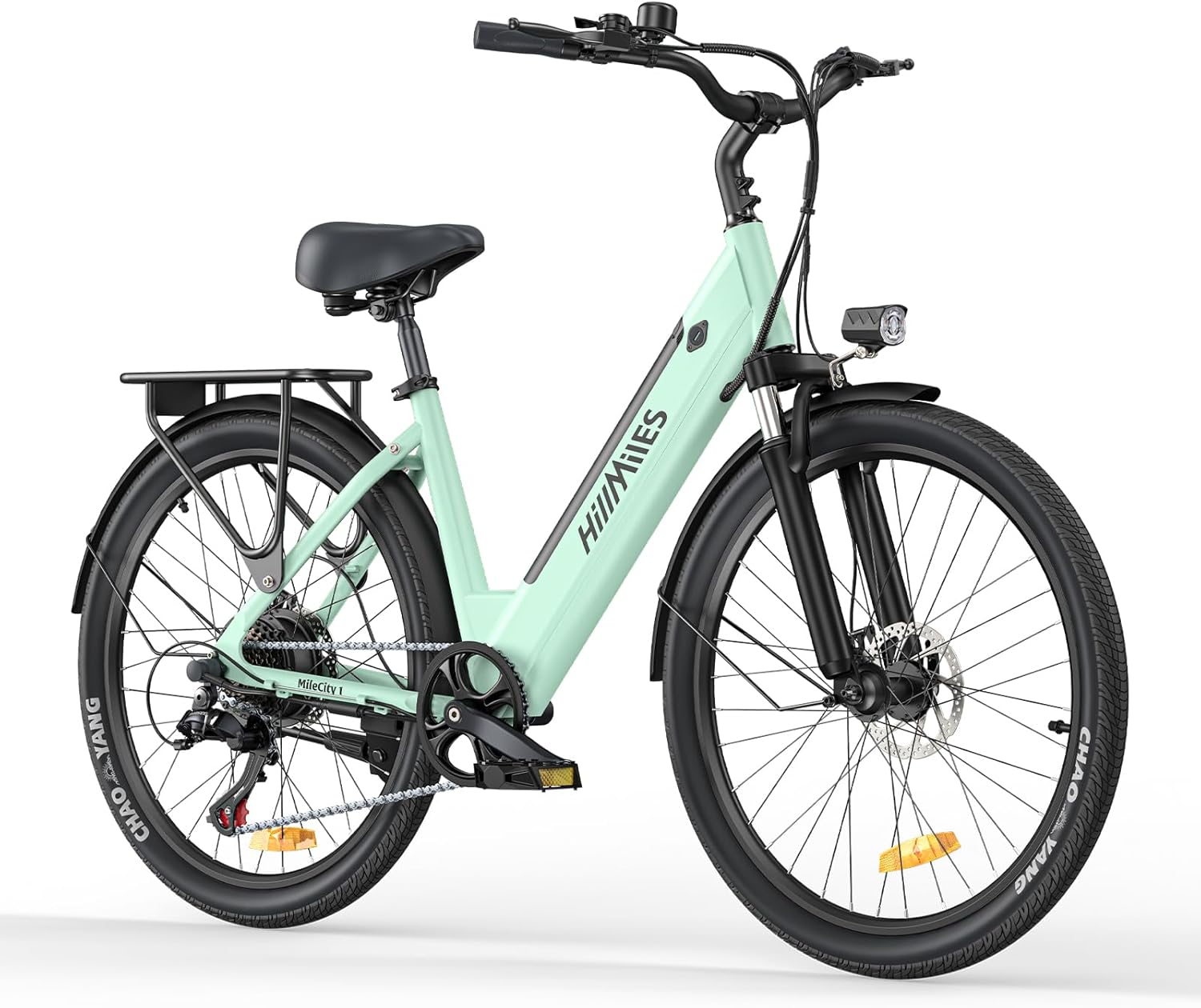 HillMiles Elektrofahrrad für Erwachsene, 26 Zoll, 7 Geschwindigkeiten, Elektrofahrrad mit 36 V, 13 Ah, 25 km/h & Autonomie von 80, IP65 wasserdicht