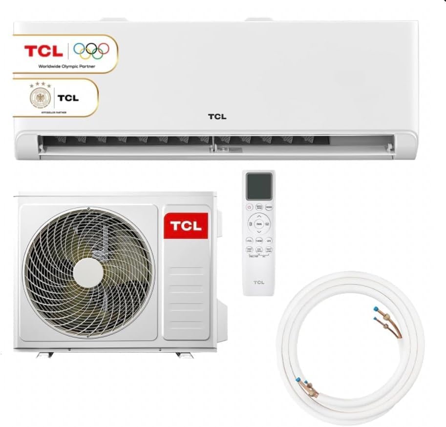 TCL BreezeIN Split Klimaanlage, App & WLAN Smart Home für Räume bis zu 35m², App-Steuerung, Timer, Inverter, Entfeuchten
