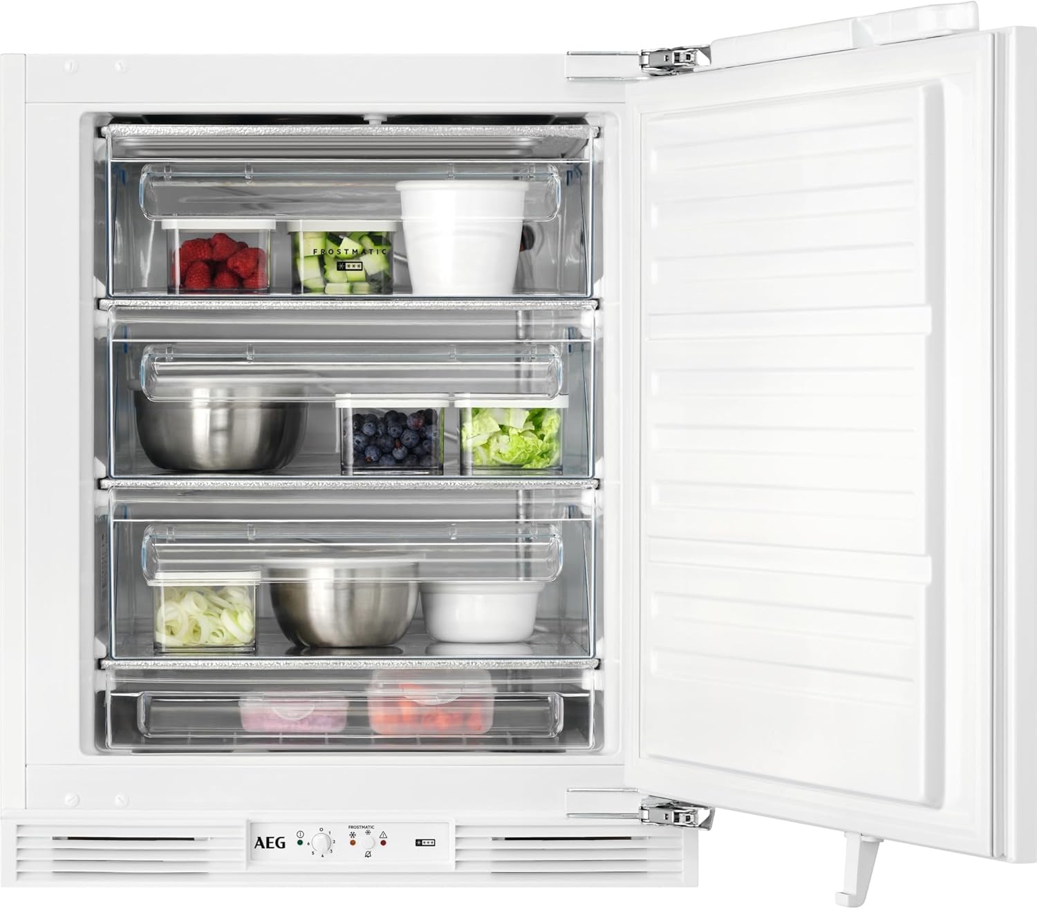 AEG Serie 6000 OAB6I82EF Unterbau-Gefrierschrank für kleine Küchen, SpaceSmart Combo, Frostmatic, OptiSpace, elektronische Steuerung