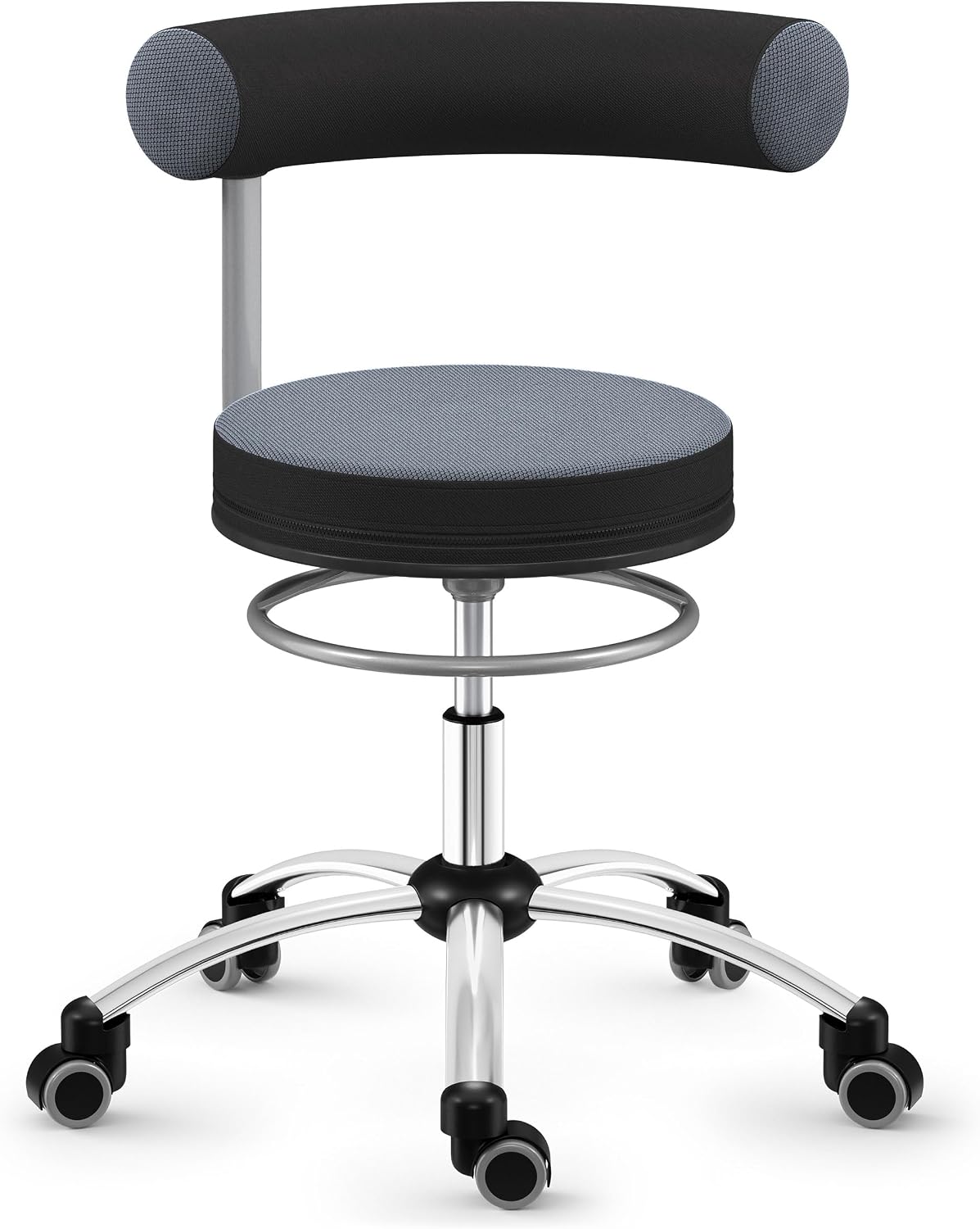 SANUS-Gesundheitsstuhl, Sitzhöhe (42-51 cm), Rollhocker mit 360 Lehne