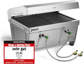 BURNHARD Camping Gasgrill JONES Edelstahl Klappgrill mit Deckel 2-Brenner
