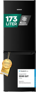 Heinrich´s Kühlgefrierkombination 173L Gesamtvolumen Kühlbox, leise 40 dB, 52 Liter, LED Beleuchtung, 121L Kühlvolumen 52L Gefriervolumen