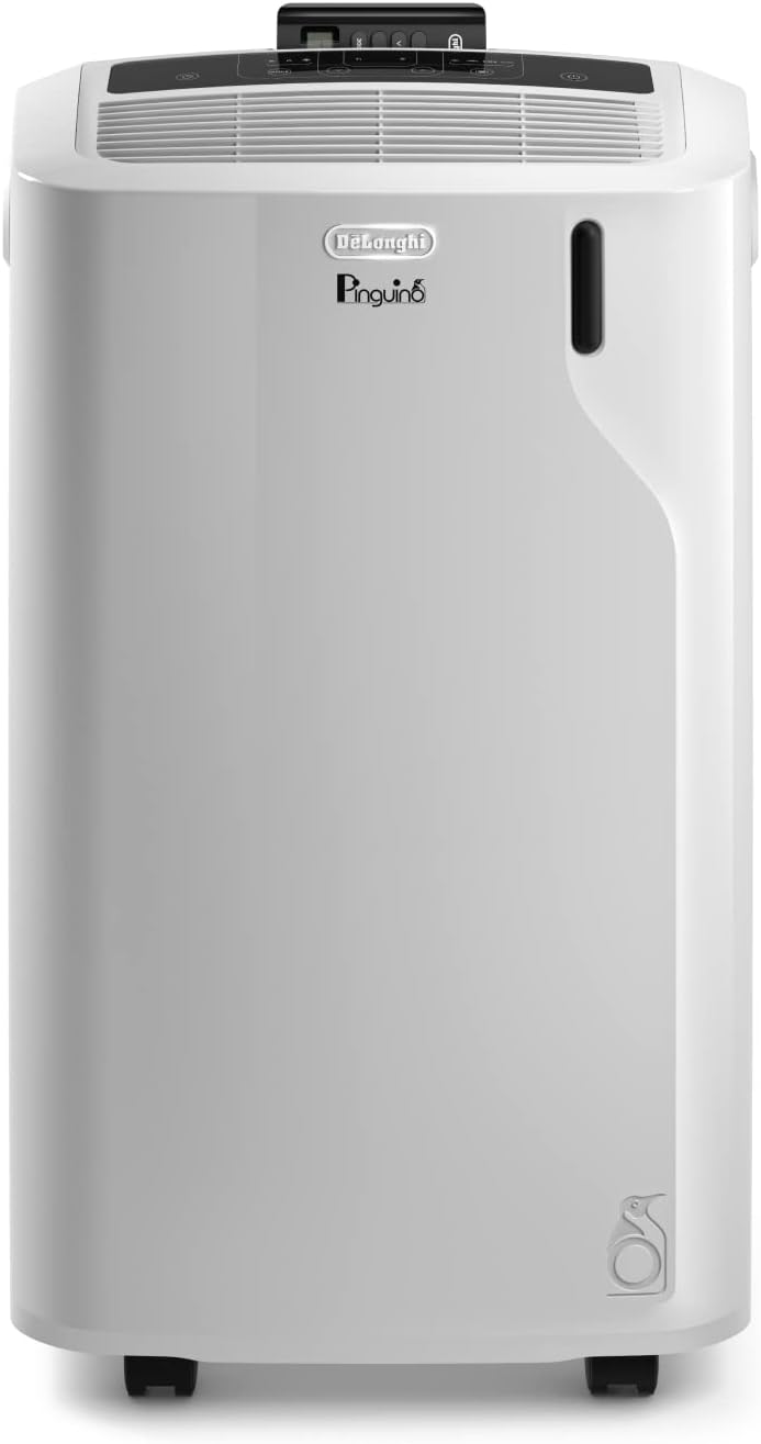 De'Longhi Pinguino PAC EM82 ECO mobiles Klimagerät für Räume bis 27 m², 10.000 BTU/h, Entfeuchten, Ventilator, Klasse A, 24-h-Timer