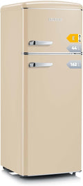 SEVERIN Retro Kühlschrank, 206 L Nutzinhalt, 1,5 Liter, Kühl-/ Gefrierkombination, 4 x höhenverstellbare Abstellflächen und eine große Veggiebox