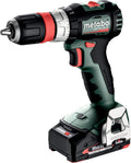 metabo Akku-Schlagbohrschrauber SB 18 L BL Q, 18 L, 18 V Bohrschrauber, 65 Nm, 2 × 2,0 Ah Li-Power Akkus, Ladegerät SC 30, Bitdepot und metaBOX 145