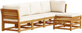 vidaXL Garten Lounge Set 6-TLG., Gartenmöbel, Massivholz Akazie