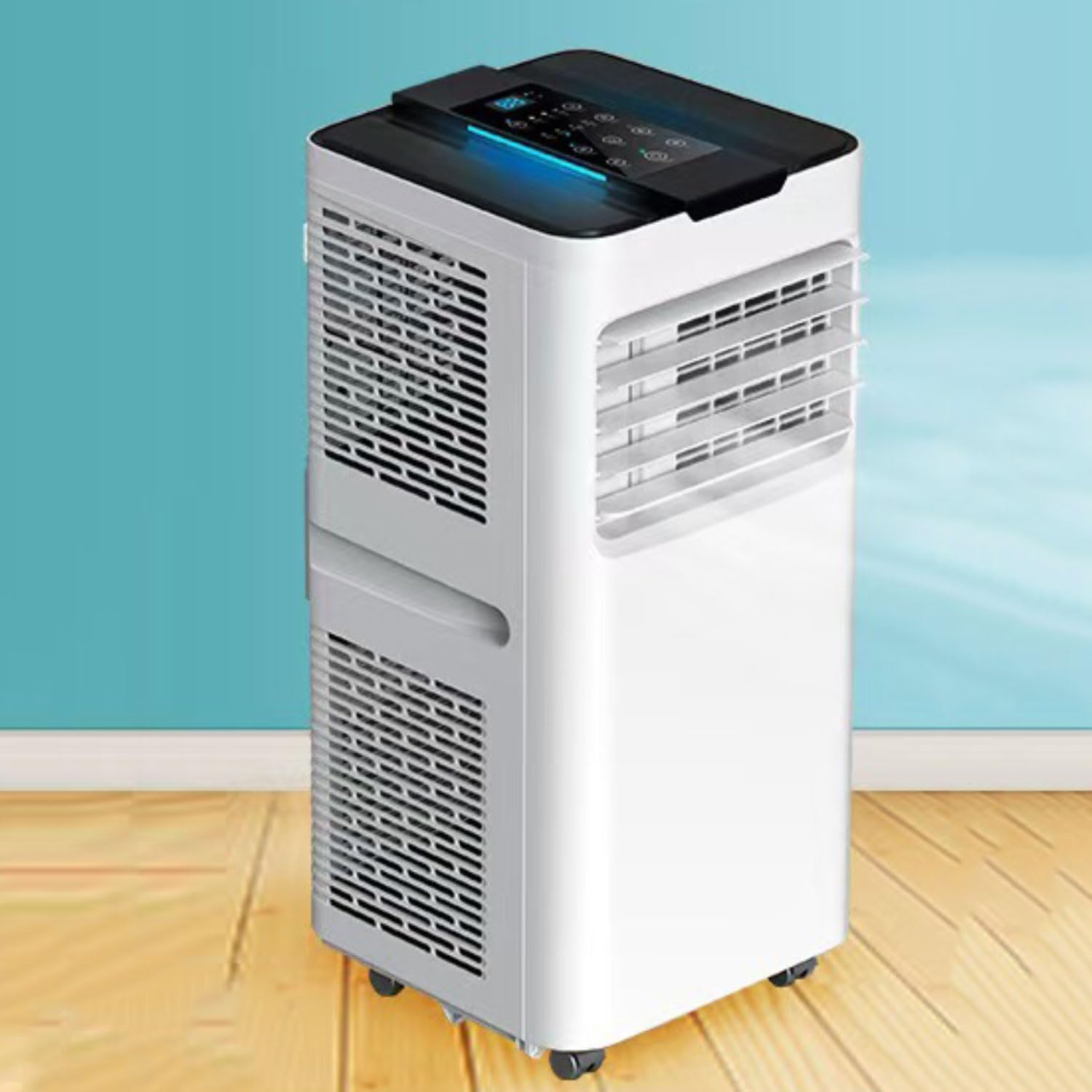 Klimaanlage, Fenstermontage, tragbar, 7000 BTU, 23 Liter, Smart AC Einheit mit Fernbedienung, 24-Stunden-Timer, leise Kühlung, Entfeuchten