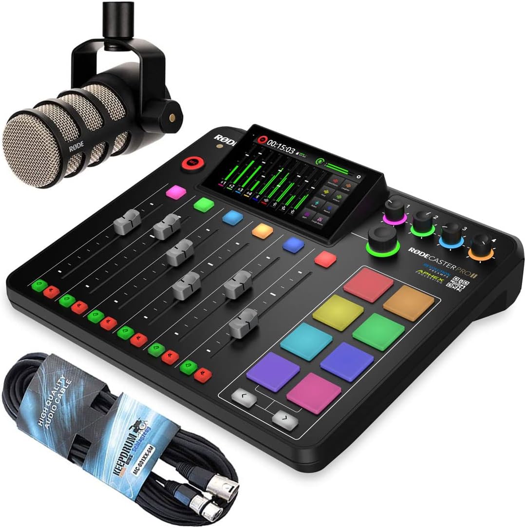 Rode Rodecaster Pro II Podcast Station Mischpult + Rode, App-Steuerung