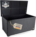RS Trade Auflagenbox Wasserdicht XXL Tisch, Stauraum, 950l, Wetterfeste Garten-Aufbewahrung, Polyrattan, wetterbeständig, wasserbeständig
