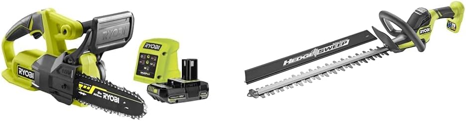 Bundle aus RYOBI 18 V ONE+ Akku-Kettensäge