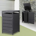 ML-Design Mülltonnenbox 1er 240L, Gerätebox erweiterbar 68 × 80 × 120 cm Anthrazit, Stauraum, Mülltonnenverkleidung für 1 Mülltonne, wetterbeständig