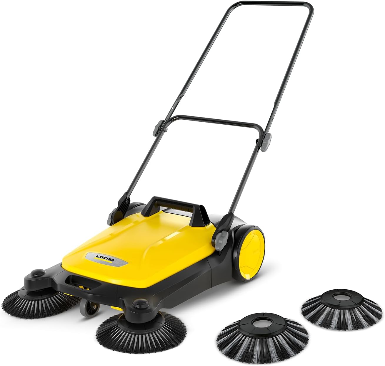 Kärcher Kehrmaschine S 4 Twin 2-in-1, Kehrbehälter: 20 l, Max. Flächenleistung: 2400m²/h, 2 Seitenbesen, Arbeitsbreite: 680 mm