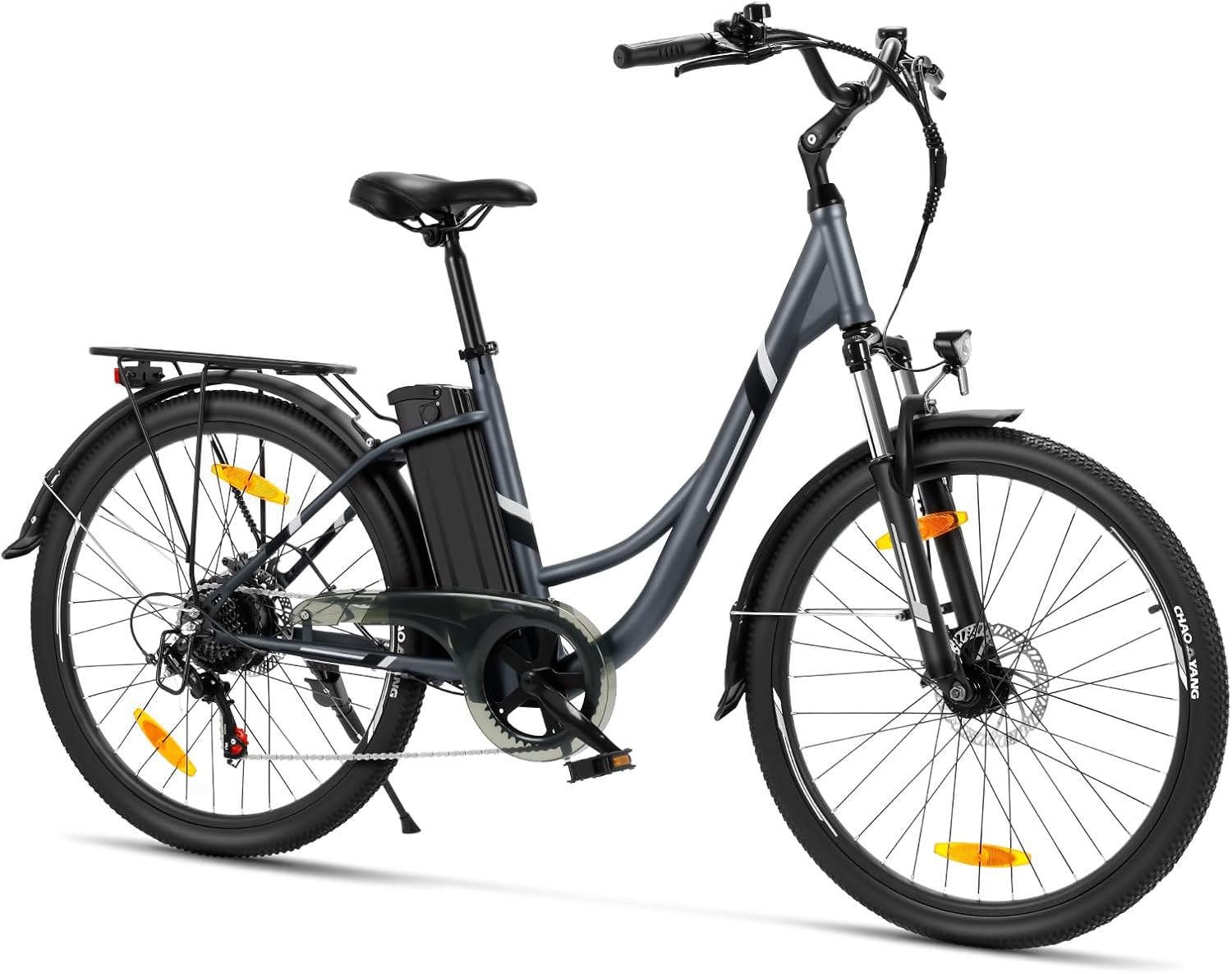 Touroll B1 26 Zoll City E-Bike mit 250 W Fahrrad, Max Geschwindigkeit 25km/h Max Reichweite 90km