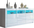 Moderner Sideboard, LED-Beleuchtung, Stauraum