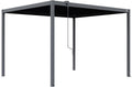 PRIMEYARD Pergola, 100 kg/m², geschlossen 100% wasserdicht, anthrazitfarbene Terrassenüberdachung, robuster Materialqualität, verstellbar