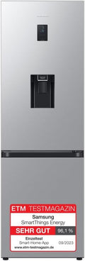 Samsung Kühl-Gefrier-Kombination, 185 cm, 341 l Gesamtvolumen, 114 l Gefrierteil, 35 dB, NoFrost, App-Steuerung, Edelstahl-Look, RL34C652CSA/EG
