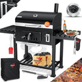 KESSER Holzkohlegrill XXL Grillwagen Set mit Deckel & Thermometer, Stauraum