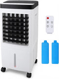 4-in-1 Turm Verdunstungsluftkühler, mobiler Luftkühler, Oszillation, 7H Timer, Fernbedienung, Display, mobiler Luftkühler mit 10L Wassertank