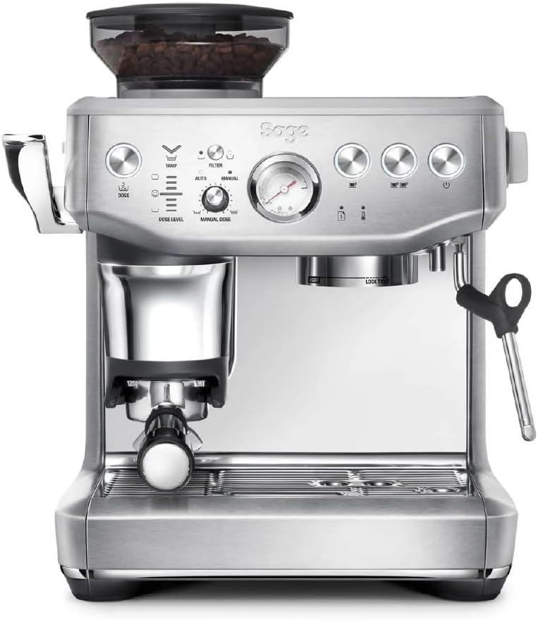 Sage - The Barista Express Impress - Kaffeemaschine, Gebrsteter Edelstahl, 25 Mahlgradeinstellungen
