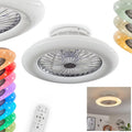 LED Deckenventilator, über Fernbedienung dimmbar, Timer und Nachtlicht, LED-Beleuchtung, 40 Watt, 2200 Lumen, 3000-6500 Kelvin, dimmbares Licht