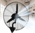 TsoLay Industrieller Wandventilator, 120 Oszillation & 30 Einstellbar, Robustes Metall, 3 Geschwindigkeiten