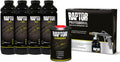 Raptor Liner Beschichtungs-Kit Schwarz, 4 Flaschen mit Härter, Gesamtmenge 3,79 l, inkl. Vari-Nozzle-Profi-Spritzpistole