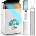 SereneLife 12,000 BTU tragbar Klimaanlage, App-Steuerung, Wi-Fi Enabled tragbar AC Unit for Wide Area Climate Control