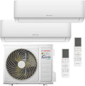 HANTECH H-PRO Multisplit-Klimaanlagen-Set mit WLAN, Inverter, R32, Kühlen, Heizen, Entfeuchten, I-Feel und 24-h-Timer