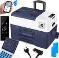 KESSER Kompressor Kühlbox, Camping Kühlbox 12/24/230V mit APP-Steuerung, Display, Gefrierbox bis -20 C, LKW & Boot + 2 Kühlakkus