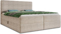 Sofnet Boxspringbett, 140 × 200 cm), Stauraum, Bettgestell für Schlafzimmer (Beige (Tilia 03)