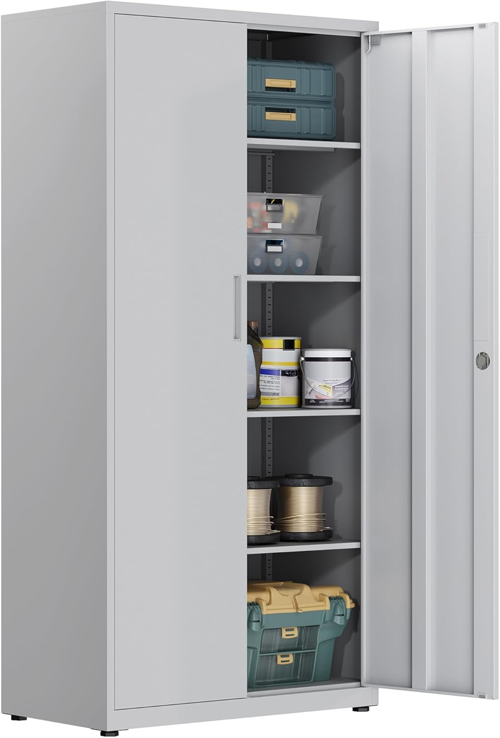 Aktenschrank, 180 × 80 × 40 cm, eine Tragfähigkeit von 80 kg pro Regal, 2 cm, Beine): 40 × 80 × 181, verstellbar