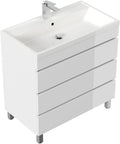 Magnolia Home Stand Badmöbel Via 80 SoftClose mit DREI Schrank, Stauraum