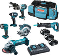 Amazon Exklusiv: Makita DLX6104TX2 18V Li-Ion LXT 6-teiliges Kombi-Kit Winkelschle