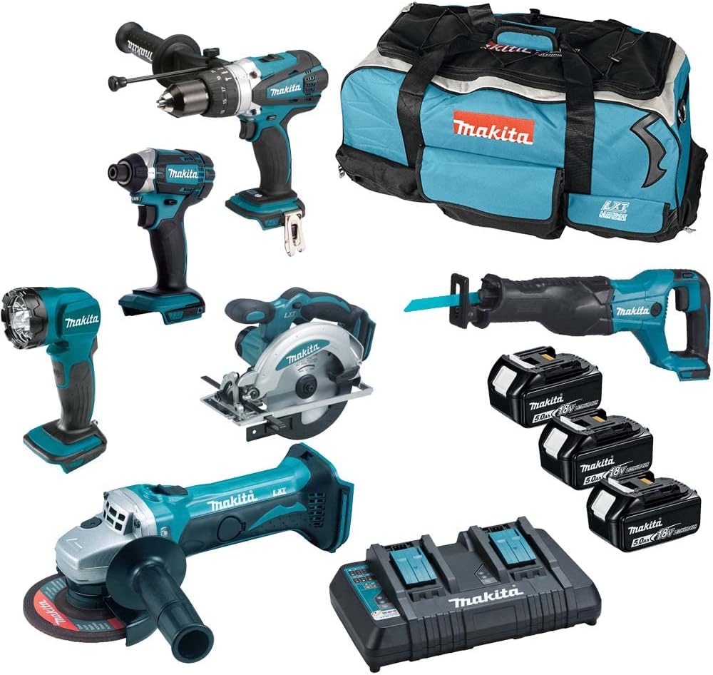 Amazon Exklusiv: Makita DLX6104TX2 18V Li-Ion LXT 6-teiliges Kombi-Kit Winkelschle