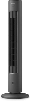 PHILIPS Oszillierender Turmventilator, 105 cm, 40 W, 26 dB, Fernbedienung, Timer, Oszillation, grau (CX5535/11), 3 Geschwindigkeiten, 3 Modi