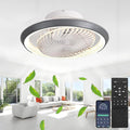 49 cm LED Deckenventilator, 72 W Leise lampe mit Ventilator und Fernbedienung APP, 30 dB, App-Steuerung, 360 Drehbar, Vor- und Rücklauf