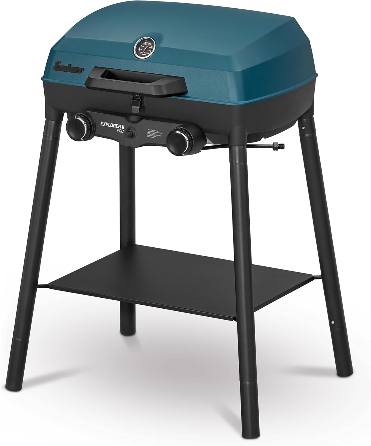 Enders Camping Gasgrill EXPLORER II PRO, integriertes Grill, 2,2 kW, 2 Brenner Edelstahl, #2108