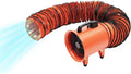 Industriegebläse 250 mm mit 10m PVC Luftschlauch Ventilator, 320 W Axiallüfter 1517CFM, Belüftungsgebläse IP44 Tragbar