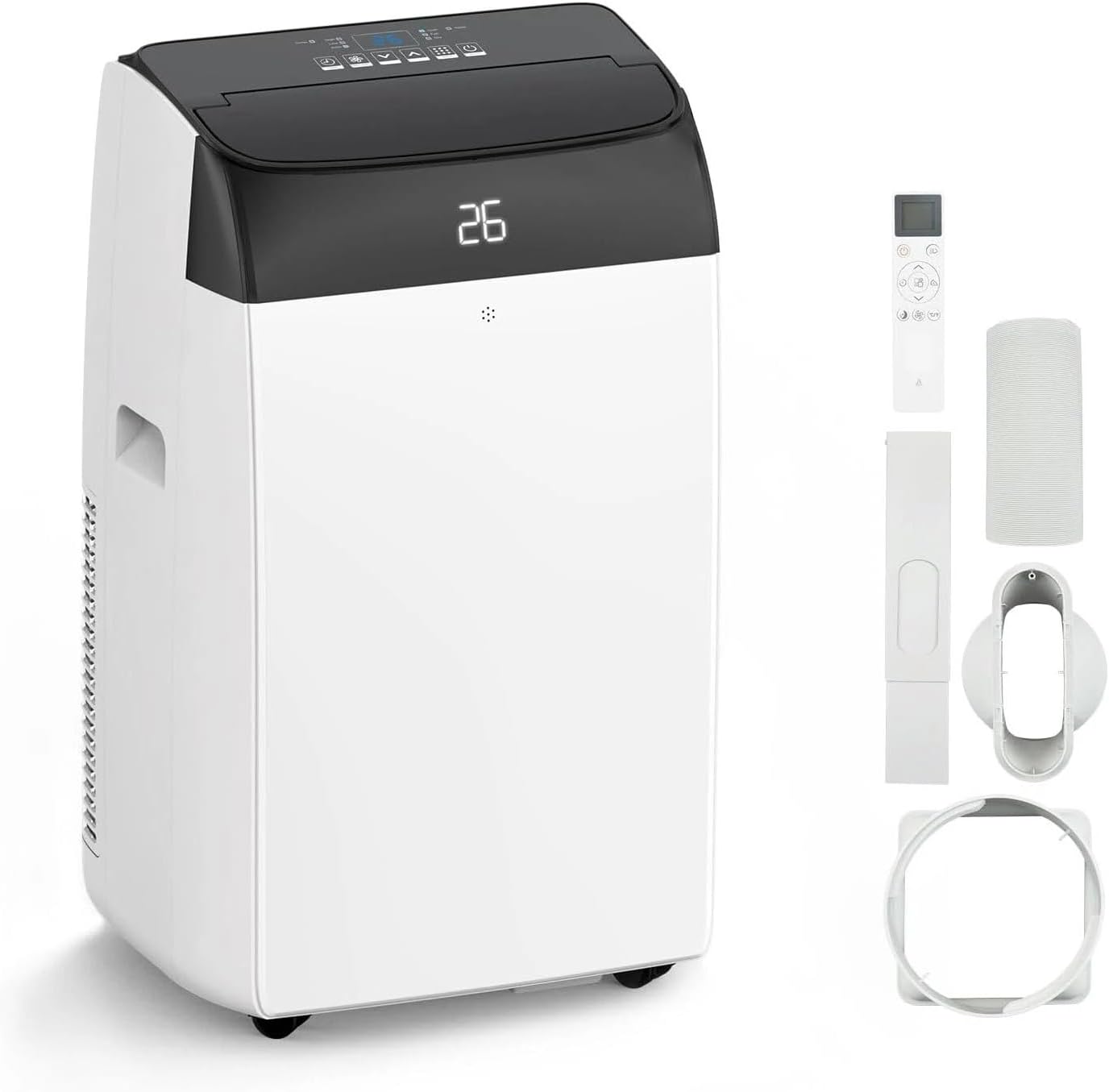 GarveeLife mobiles 3-in-1 Klimagerät für Räume bis 51 m², 12.000 BTU, 45 l/Tag Entfeuchten, 3 Lüfterstufen, Klasse A, R290