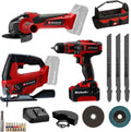 Einhell Bohrschrauber TE-CD 18/40 Li + Winkelschleifer, LED-Beleuchtung, 1 × 4,0 Ah Akku