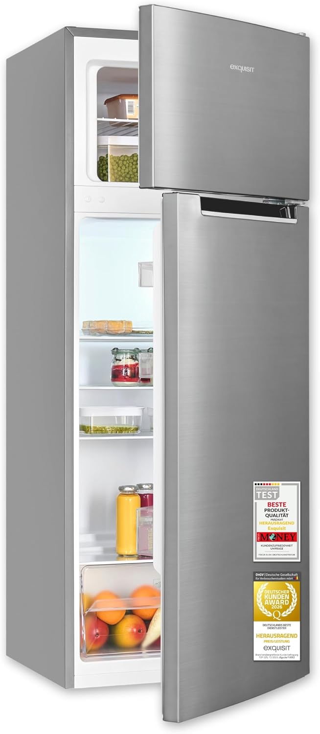 Kühlschrank mit Gefrierfach KGC5270-45-040E, 206 Liter, 143 cm, 40 dB, 169 Liter, LED, Kühl-Gefrierkombination freistehend, 4-Sterne, verstellbar